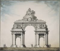 Triumphal Arch with the Royal Swedish Coat of Arms