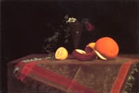 Still Life with Fruit and Vase of Flowers