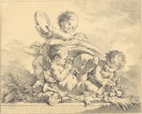Three Putti Playing Music