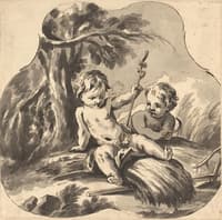Two Children in a Landscape