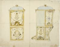 Palanquin for Lovisa Ulrika, Elevations from the Back and Side