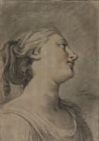 Head of a Female Figure in Profile, Turned to the Right