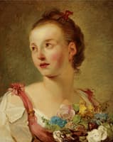 Young Girl with Flowers
