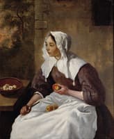 Woman Peeling Apples
