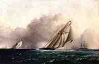N.Y.Y.C. Schooner Yacht 'Estelle' Running Home