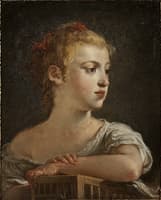 Portrait of a Young Girl with a Birdcage