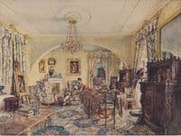 Count Casimir Batthyány in his salon on Castle Siklos