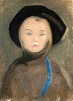 Girl With Blue Ribbon
