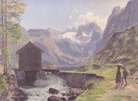 The Dachstein  in the Salzkammergut Region near Lake Gosau