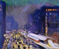 Dusk over Chicago El Station