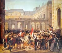 The King of the French leaves the Palace and goes to the Town Hall