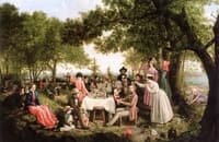 A Picnic in the Woods of New England