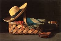 Market Basket, Hat and Umbrella