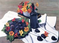 Nasturtiums and Plums