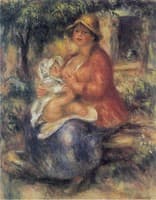 Aline Renoir nursing her Baby