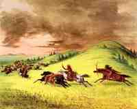 Battle between Sioux and Sauk and Fox