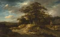 Travellers at the Edge of a Village