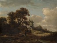 Landscape with Stream and Windmill