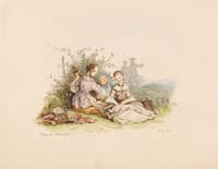 The Daughters playing Music on the Grass