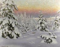 Winter Landscape at Dusk