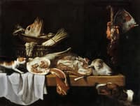 Meat from the Butcher with Dog and Cat