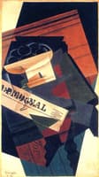 Fruit Dish and Newspaper