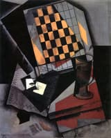 Checkerboard and Playing Cards