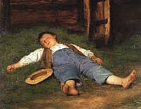 Sleeping Boy in the Hay