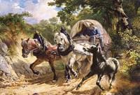Wagon in Ravine