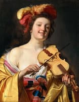 A Woman Playing the Violin