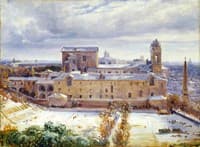 Santa Trinità dei Monti in the Snow