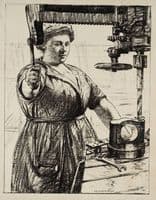 Women's Work: On Munitions - Heavy Work (Drilling and Casting)