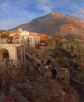 Evening on Ischia with View on the Mount Epomeo