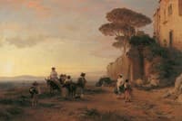 Country People before a Villa in the Roman Campagna