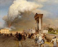 Eruption of Mount Vesuvius in Naples