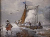 Dutch Girl by Stormy Coast