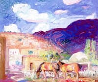 Purple Mountains - Animals Grazing