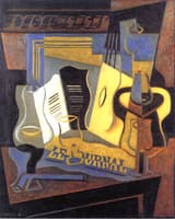 Guitar, Glasses and Newspaper