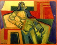 Seated Harlequin