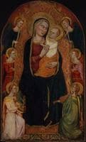 Madonna and Child Enthroned with Six Angels