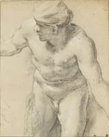 Naked Man Looking Left