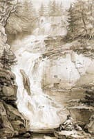 Waterfall in the Mountain