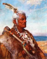 Portrait of Chief Red Cloud, Iroquois Indian