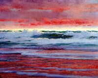 Stormy Red Sunset