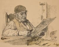 Farmer Reading Newspaper