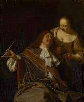 A Man Smoking and a Woman
