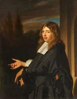 Portrait of a Man Holding a Glove
