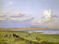 Landscape at Arresǿ, Looking towards the Sand-Dunes at Tisvilde