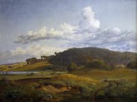 View from Vinderod towards Hobjerg near Frederiksværk, with the Home of Lundbye’s Parents