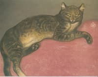 Winter: Cat on a Cushion